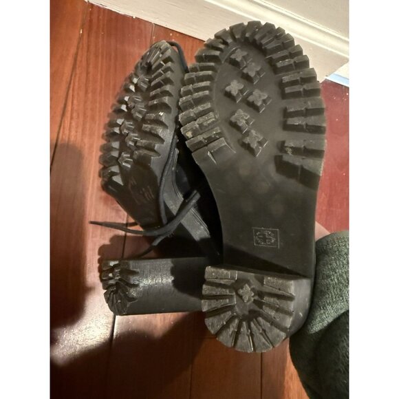 Dr. Doc Martens Salome Womens Size 7L Black Smooth Leather Platform Heels Shoes - Picture 6 of 13